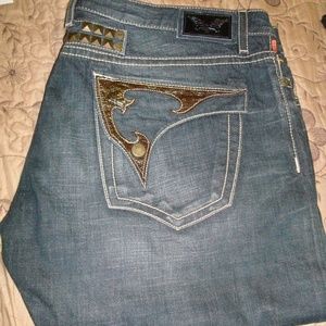 NEW MEN'S ROBIN'S JEANS SZ 42 STYLE#BSD5336GLD